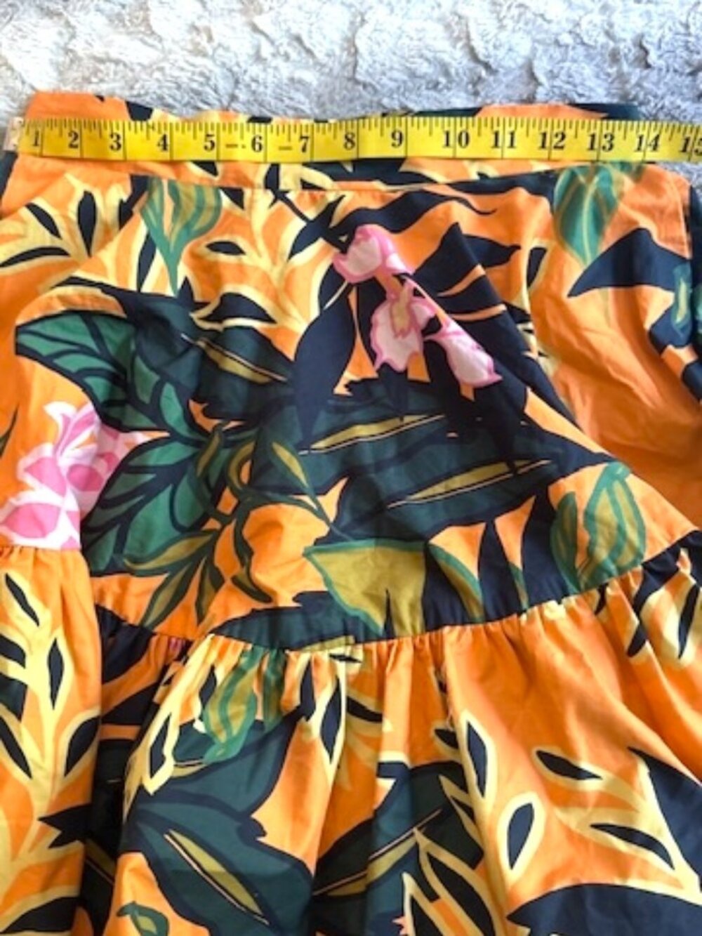 Set H&M Leaf Palm Cotton Top & Skirt Colorful Tropical - Picture 10 of 16